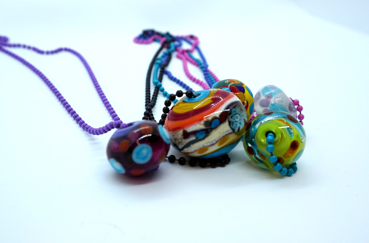 Lampwork best sale bead necklace