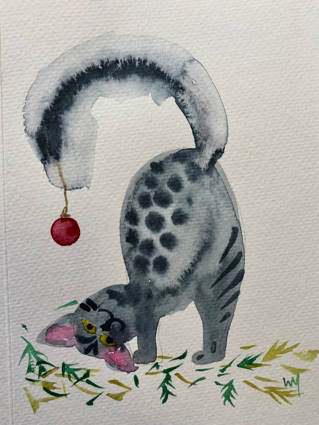 Christmas Card - Silly Cat