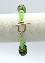 Load image into Gallery viewer, Thoughts of Poppies - Lampwork Glass Bead Bracelet