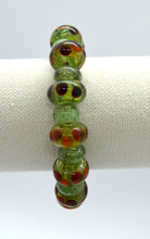Load image into Gallery viewer, Thoughts of Poppies - Lampwork Glass Bead Bracelet