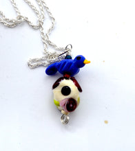 Load image into Gallery viewer, Lampwork Glass Bead Pendant - A Bird and his House
