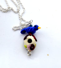 Load image into Gallery viewer, Lampwork Glass Bead Pendant - A Bird and his House