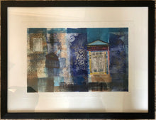 Load image into Gallery viewer, Doors and Blue Mixed Media Painting
