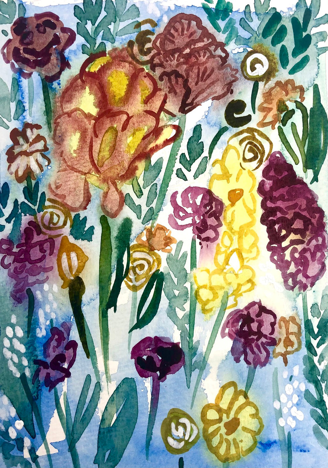 Floral watercolour card