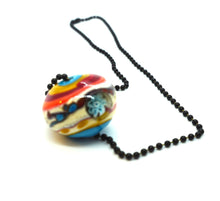 Load image into Gallery viewer, Lampwork Bead on Ball Chain in Multicolours
