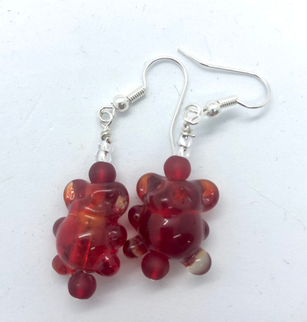 Gummy Bears- Lampwork Glass Bead Earrings
