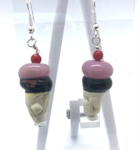 Load image into Gallery viewer, Ice Cream Cones - Lampwork Glass Bead Earrings
