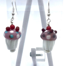 Load image into Gallery viewer, Cupcakes - Lampwork Glass Bead Earrings
