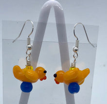 Load image into Gallery viewer, Rubber duckies -Lampwork Glass Bead Earrings
