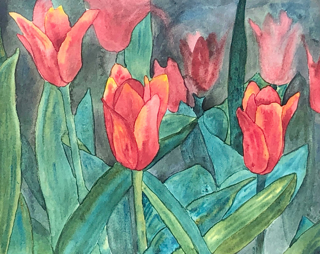 Spring Tulips Watercolour - 8