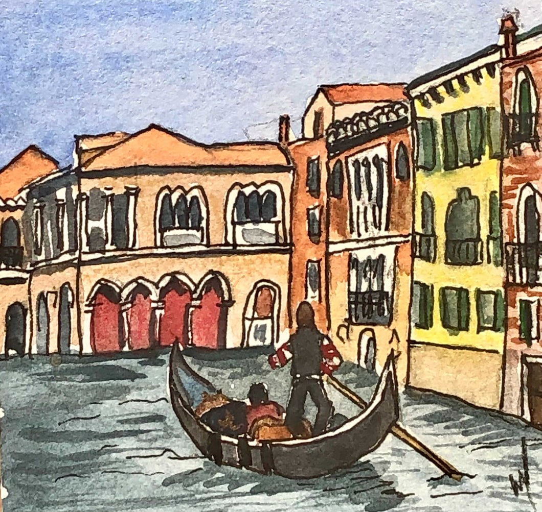 Venice, Italy Miniature Watercolour
