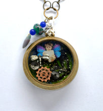Load image into Gallery viewer, Antique Pocket watch necklace with resin
