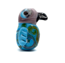 Load image into Gallery viewer, Single Glass Bead Blue and Purple Bird
