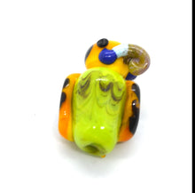 Load image into Gallery viewer, Single Glass Bead Yellow and Green Bird
