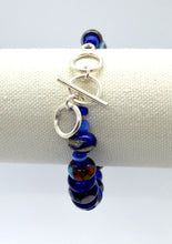Load image into Gallery viewer, Feeling Blue - Lampwork Glass Bead Bracelet
