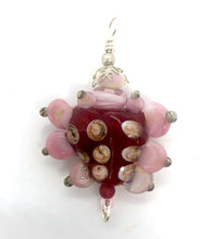 Load image into Gallery viewer, Lampwork Glass Bead Heart Pendant - Red and Pink
