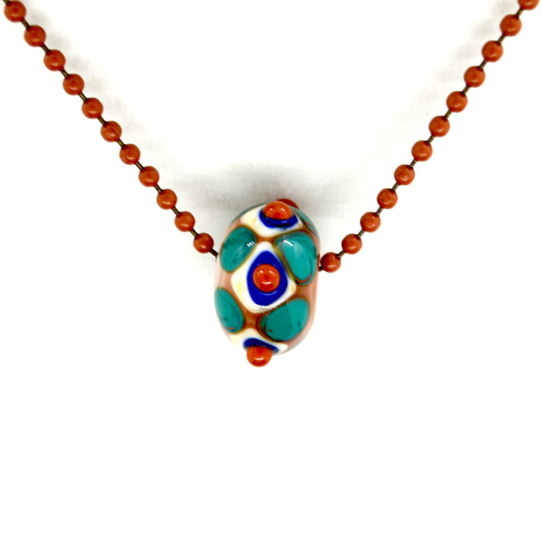 Lampwork Glass Bead buying Necklace with Ceramic Toucans